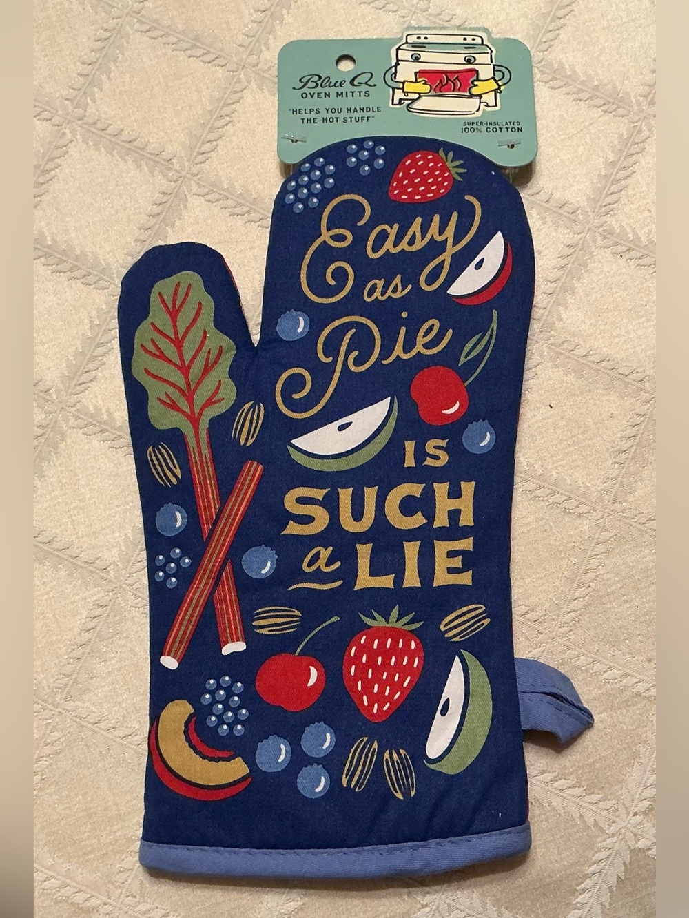 Blue Q 'Easy as Pie' Navy Oven Mitt
